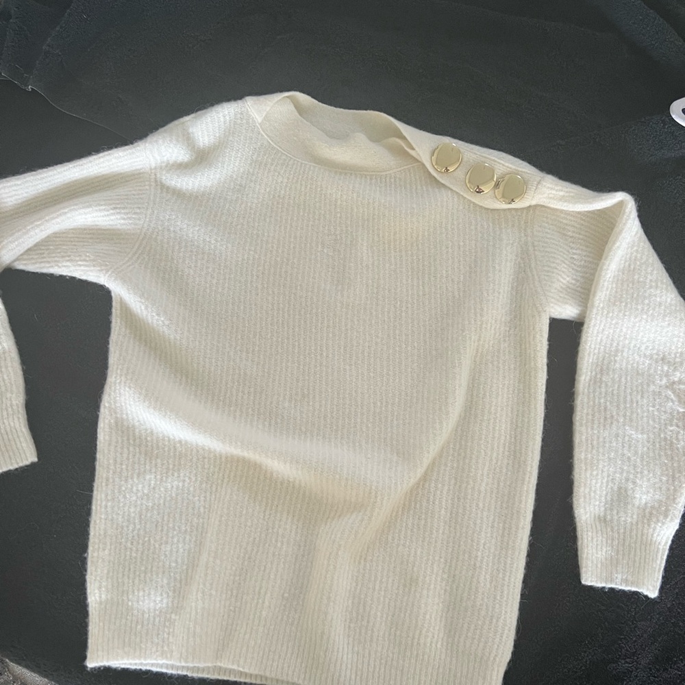 ANTONIO MELANI Cream Crew Neck Sweater